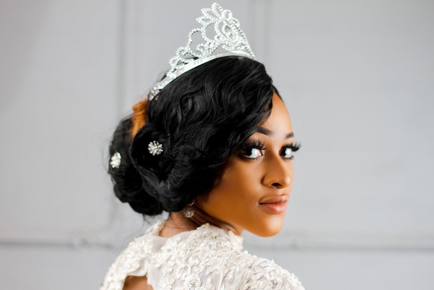 bridal crystal hair crown