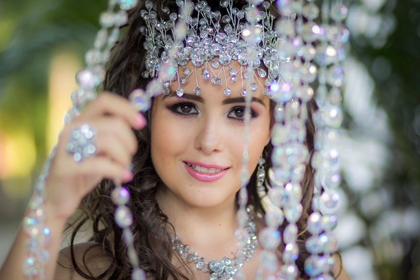 elegant bridal crystal tiara