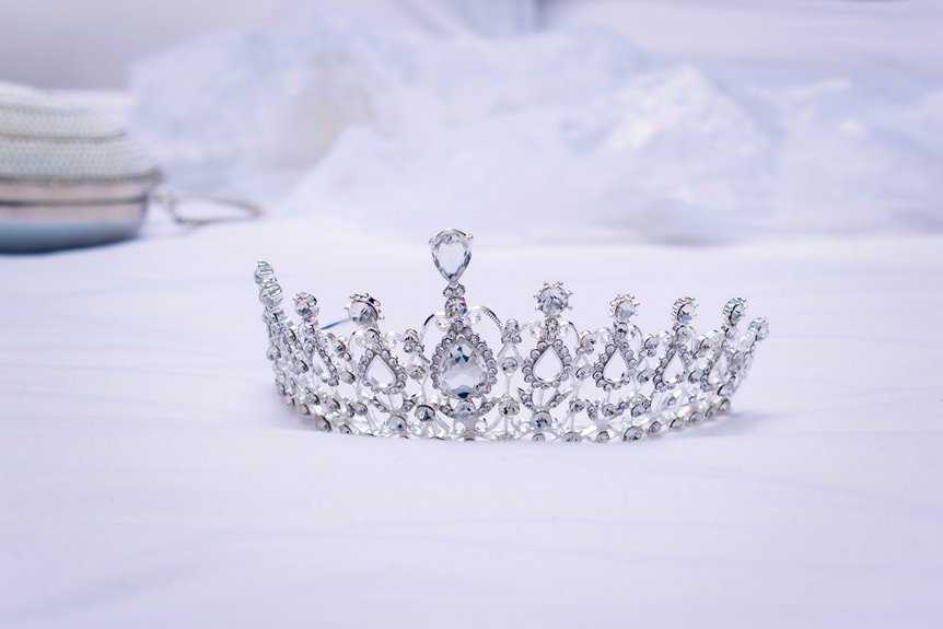 sparkling crystal bridal crown